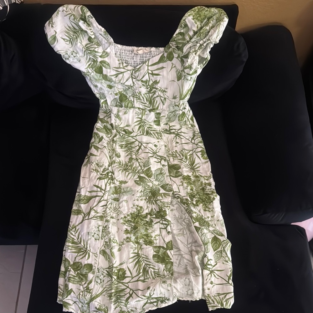 Green Floral Women's Dress